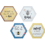 Bees Hexagon Sign