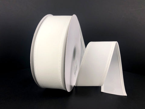 Velvet Ribbon in Lime and White