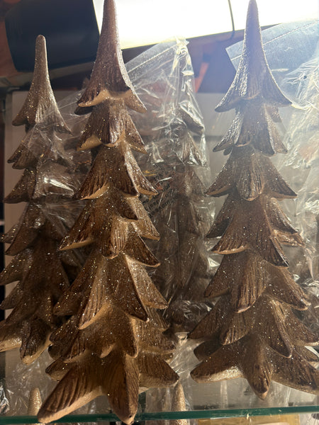 Tan Lightly Glittered Tree
