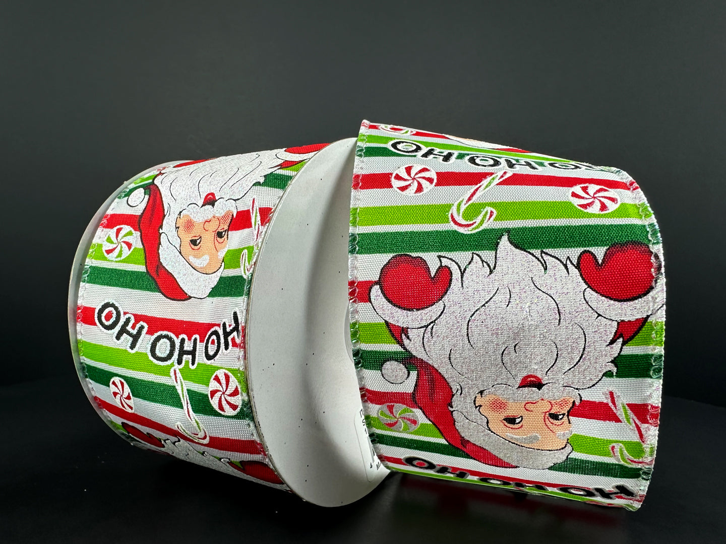 Green, Red, White Santa Ribbon