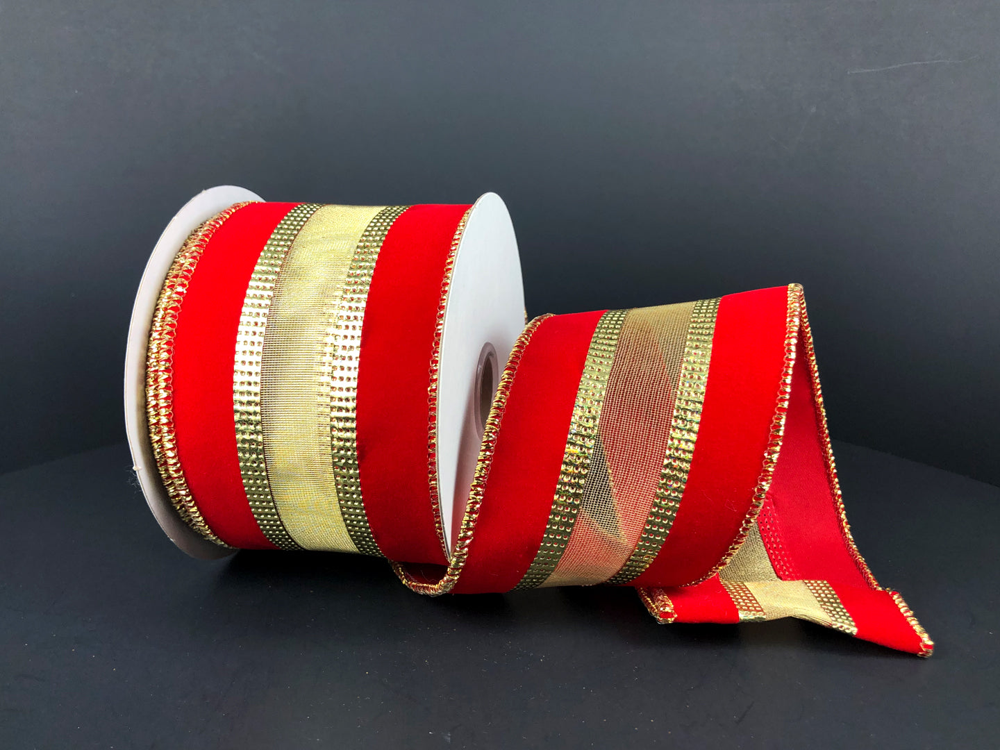 Red Velvet and Gold Ribbon