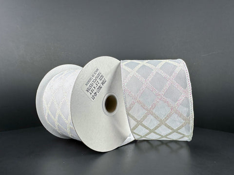 White Satin Criss Cross Ribbon