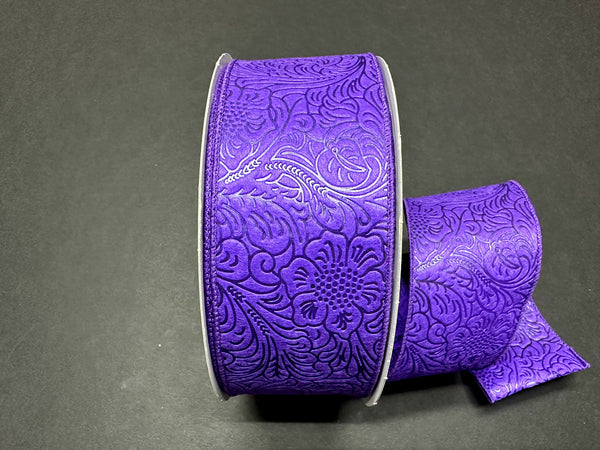 Flower Embossed Ribbon-Multiple Color Selections