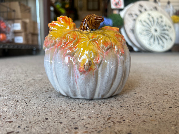 Ceramic Leaf Pumpkin