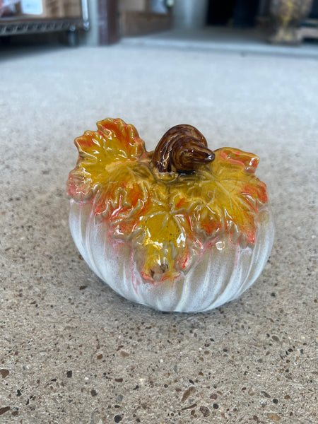 Ceramic Leaf Pumpkin