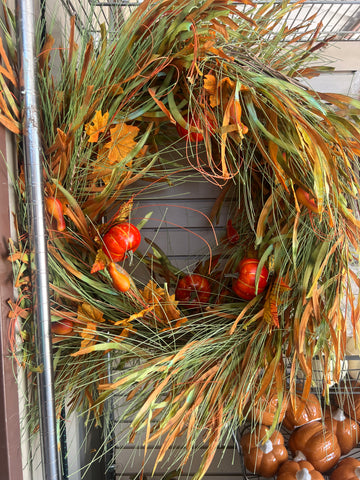 Pumpkin Grass Wreath