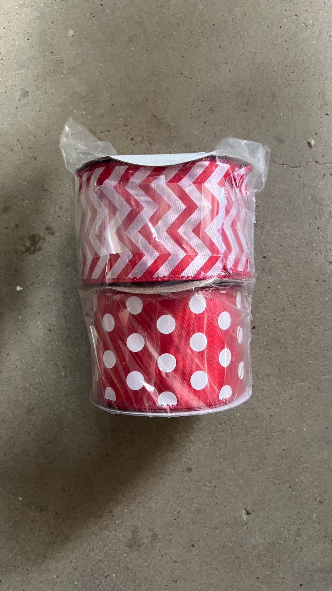 Holiday Ribbon 2 Pack- Polka Dot/ Chevron