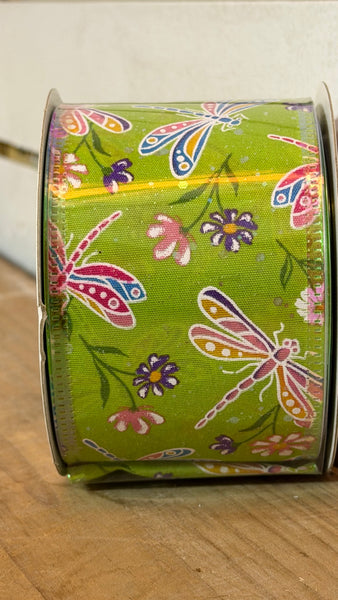 Dragonfly Lime Ribbon