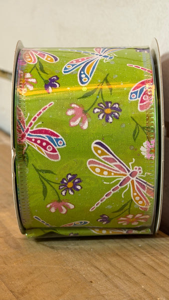 Dragonfly Lime Ribbon