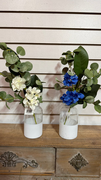 Mini Hydrangea Sprays with Eucalyptus leaves