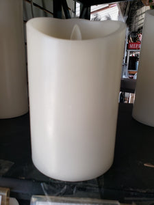 5" Push Flame Ivory Candle