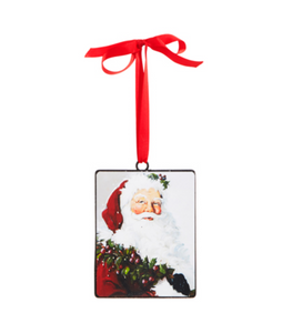 Santa Face Square Ornament