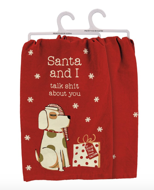 Santa/Dog Kitchen Towel Set