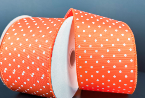 Orange with White Dots Ribbon