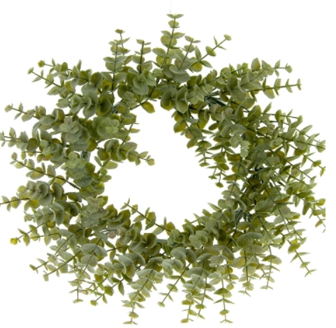 Eucalyptus Candle Ring Frosted Green