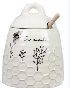 Honey Bee Ceramic Honey Jar