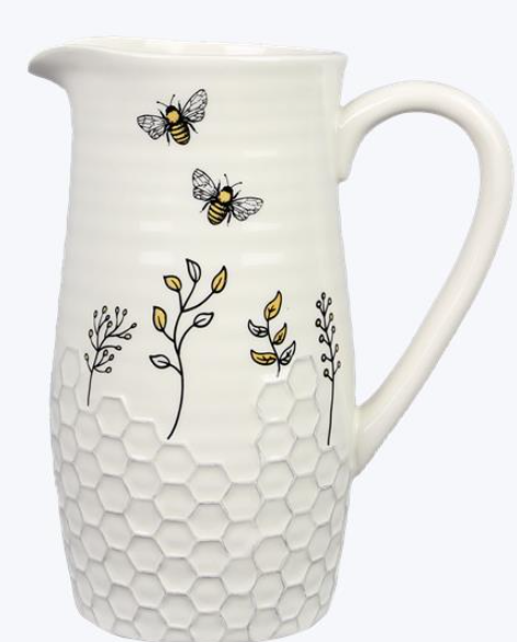 Honeybee Ceramic Water Pitcher/Vase