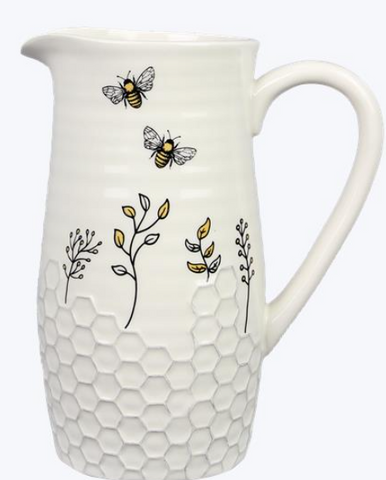 Honeybee Ceramic Water Pitcher/Vase