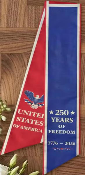 250th Anniversary Patriotic Wreath Sash