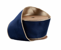 Navy Reversible Classic Velvet With Gold Backing- Multiple Sizes Available