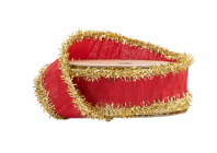 1 Inch Wired Dupioni with Gold Tensil Edge Comes in two colors