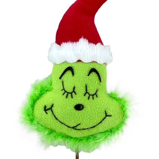 Plush Green Monster Head Pick