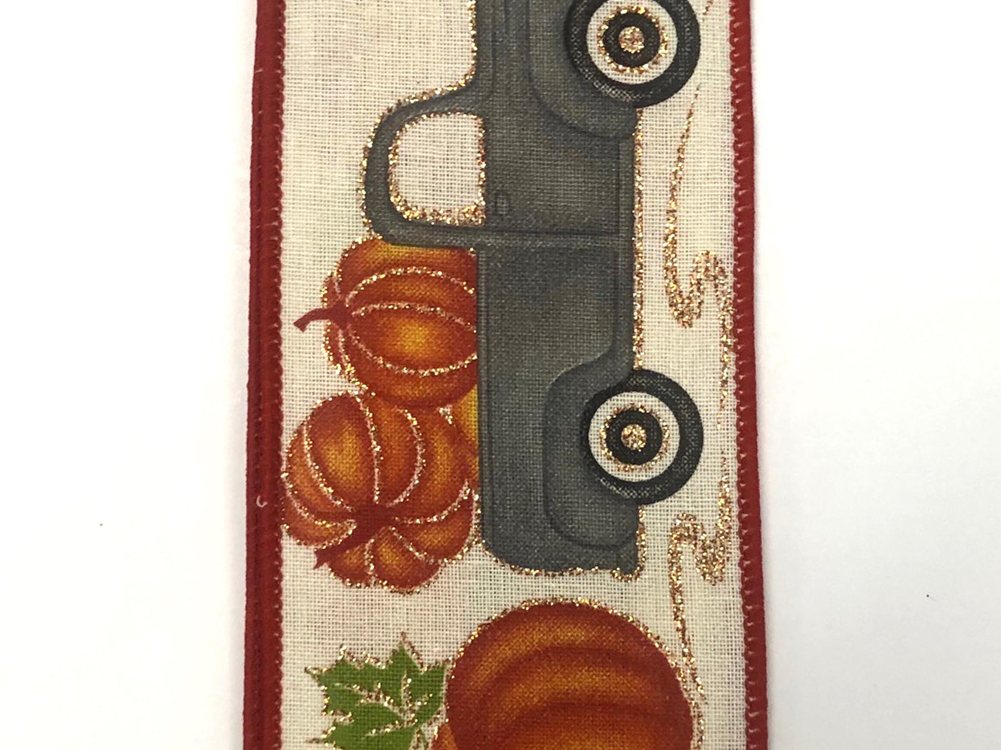 Gray Truck Pumpkin Ribbon
