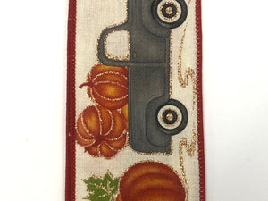 Gray Truck Pumpkin Ribbon