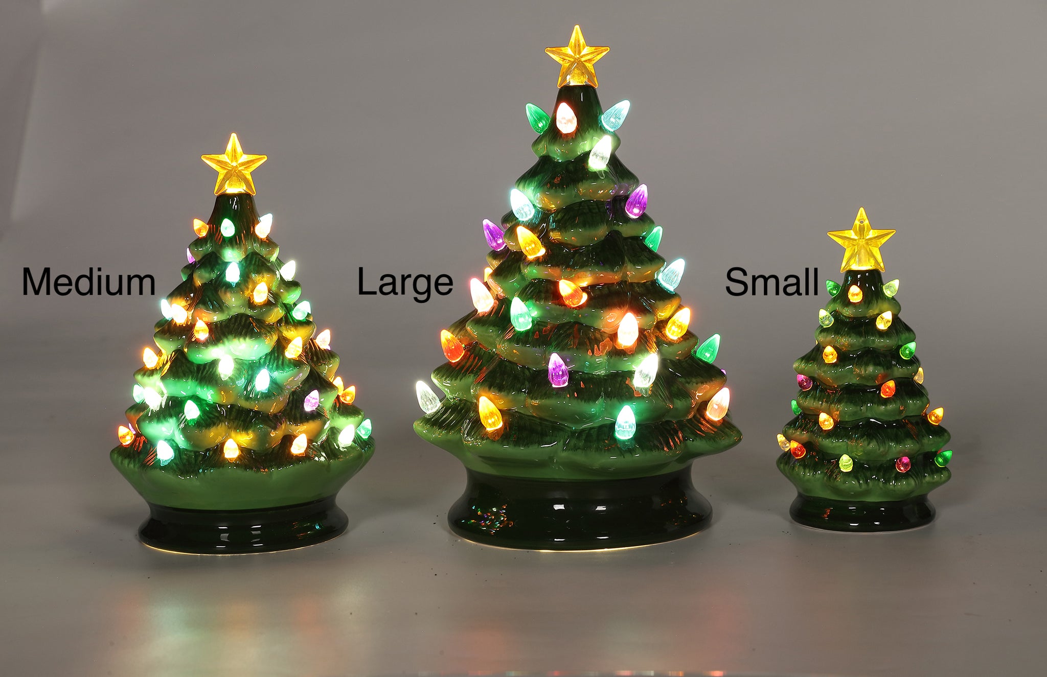 Green Lighted Ceramic Tree