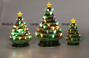 Green Lighted Ceramic Tree