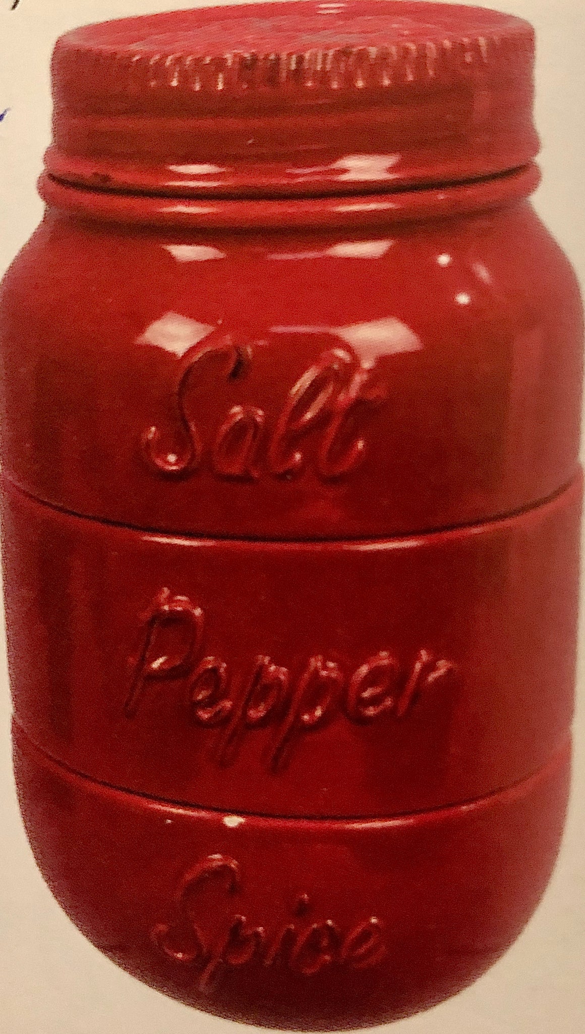 Red Mason Spice Jar