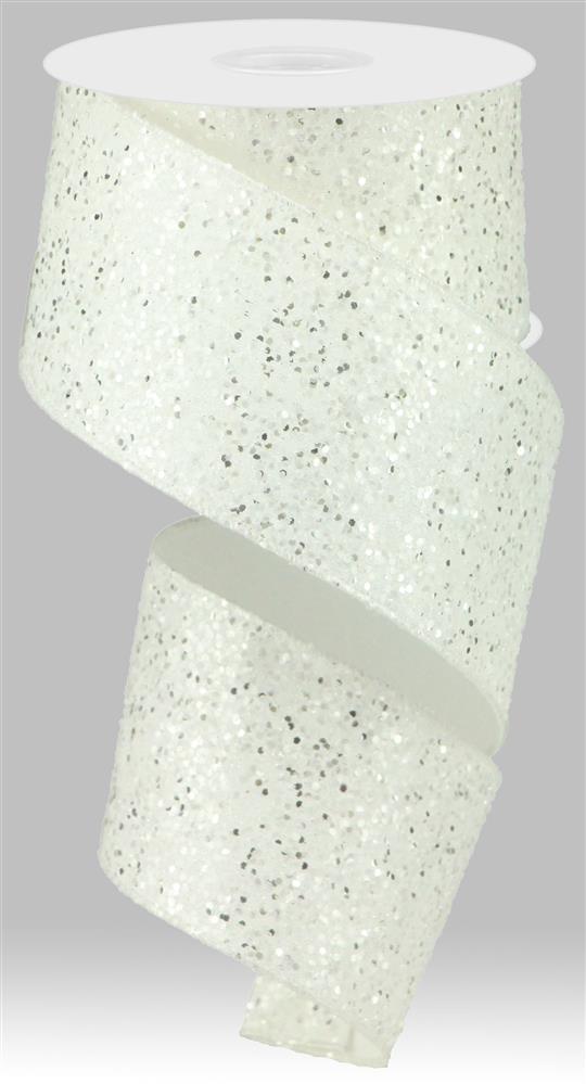 White Glitter Ribbon
