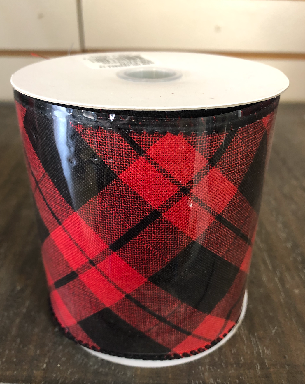 Red and Black Plaid Ribbon 4"