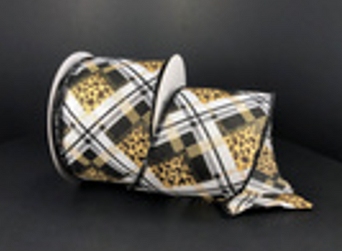 Cheetah Argyle Ribbon