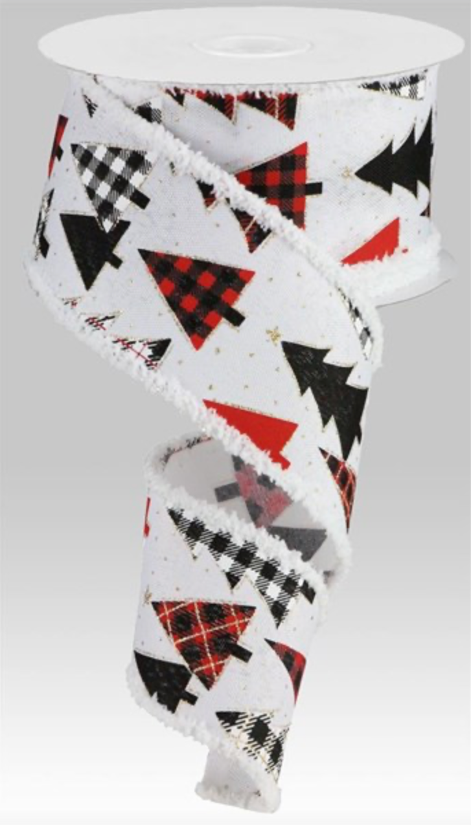 Plaid Trees Ribbon