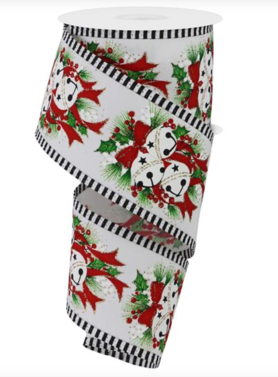 Jingle Bell with Holly Stripe