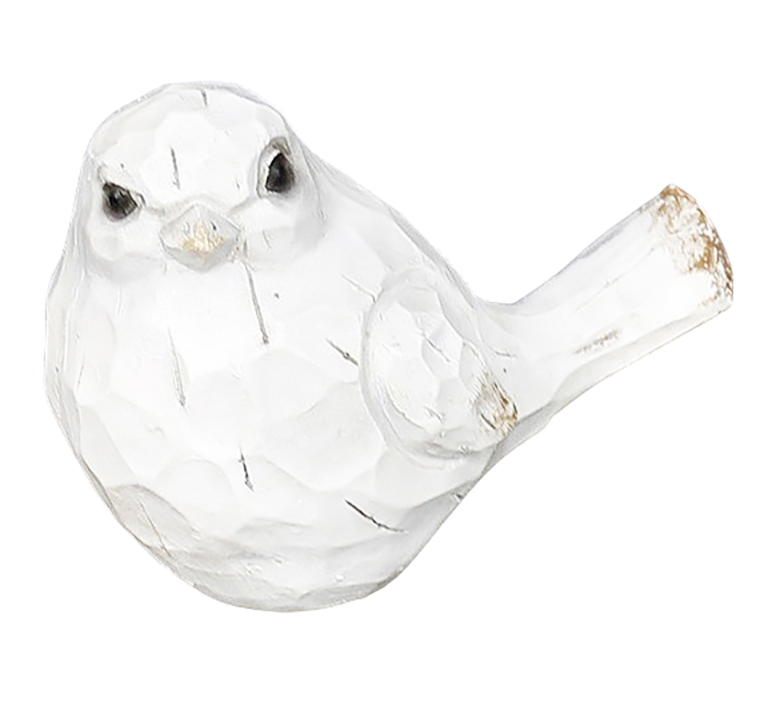 White Resin Antique Bird