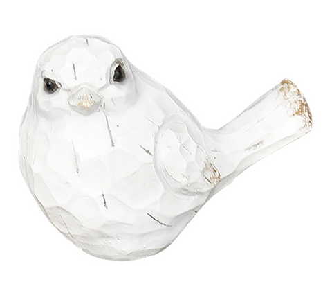 White Resin Antique Bird