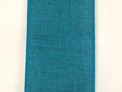 Teal Linen Ribbon