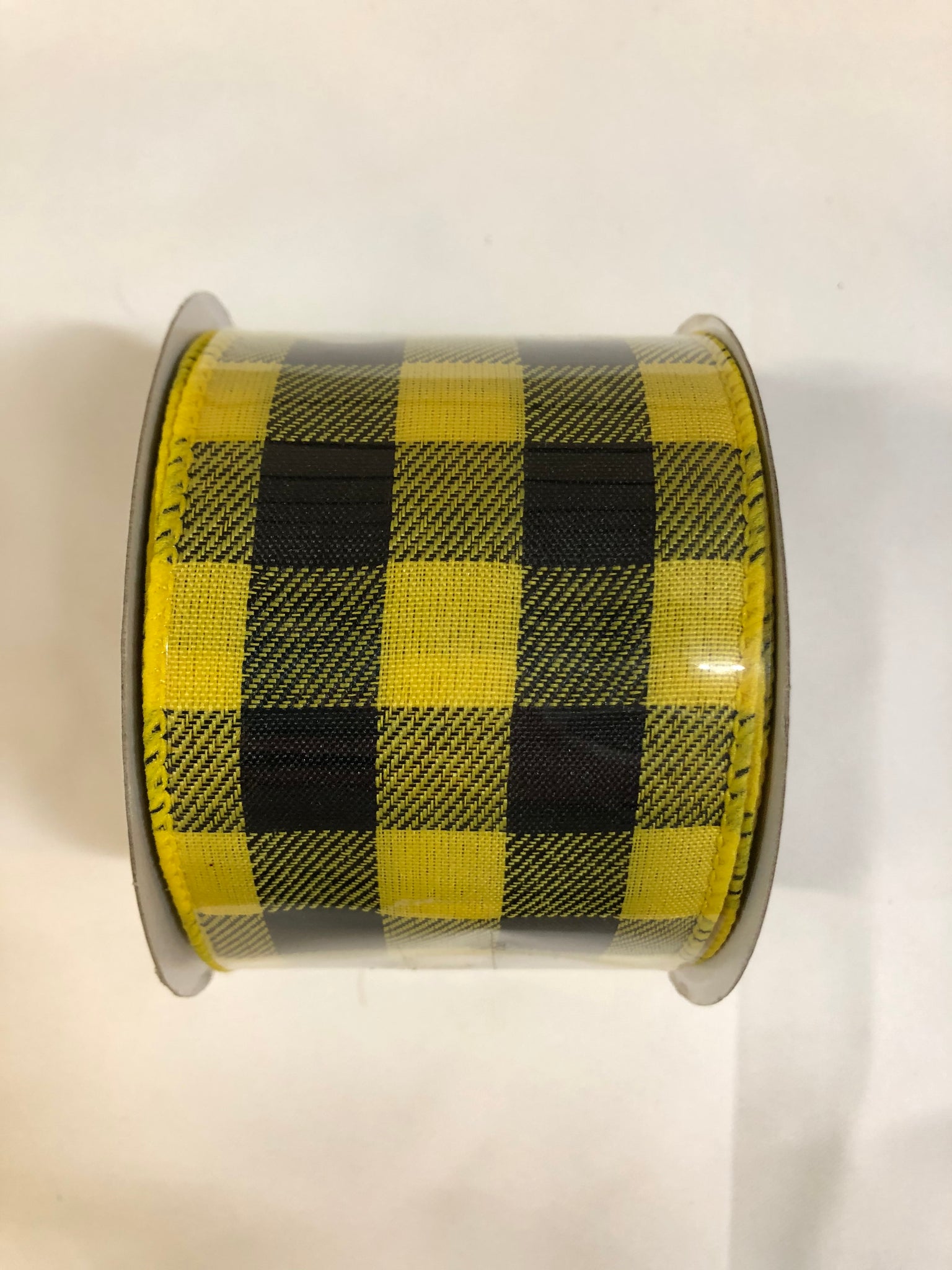 Black and Yellow Buffalo Check Ribbon